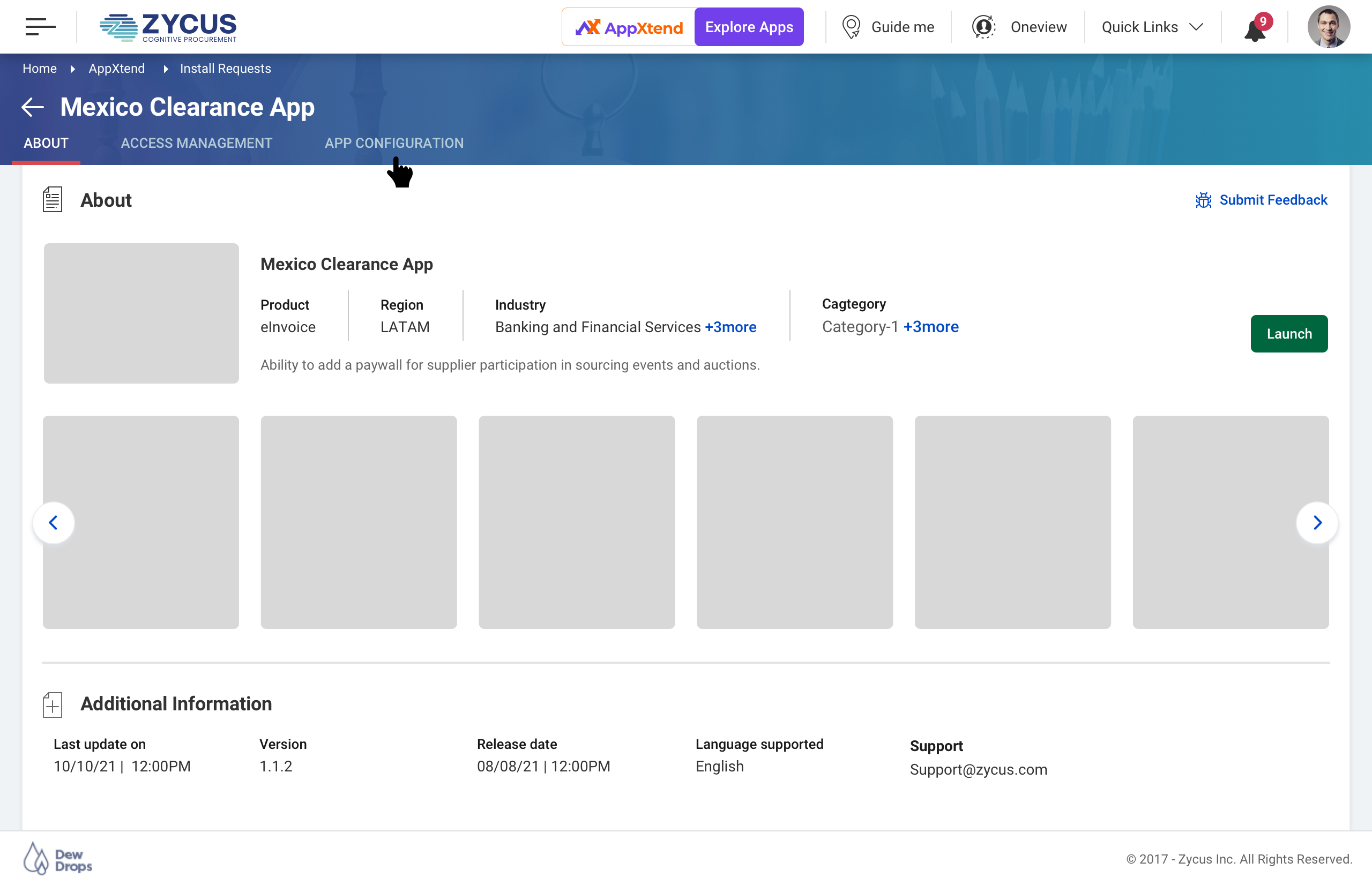 Mexico clearance - Zycus Appxtend Appstore