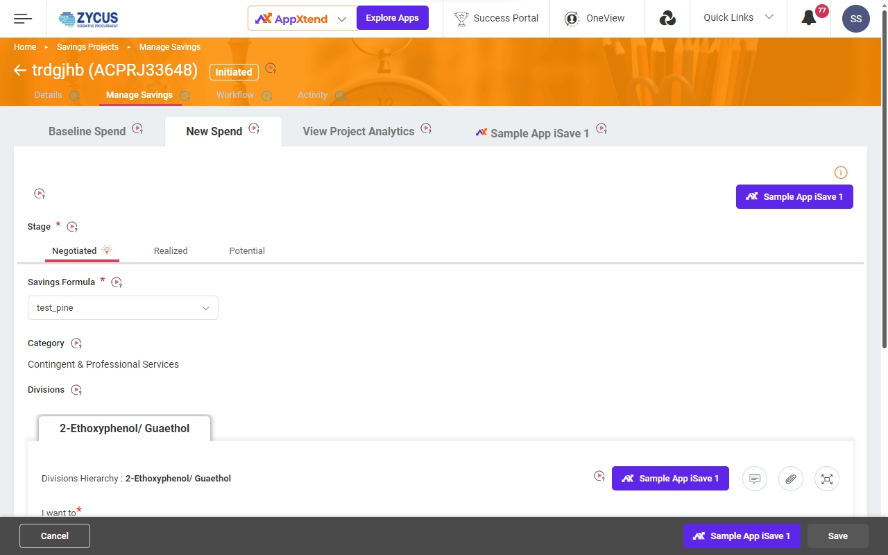 Savings Data Import